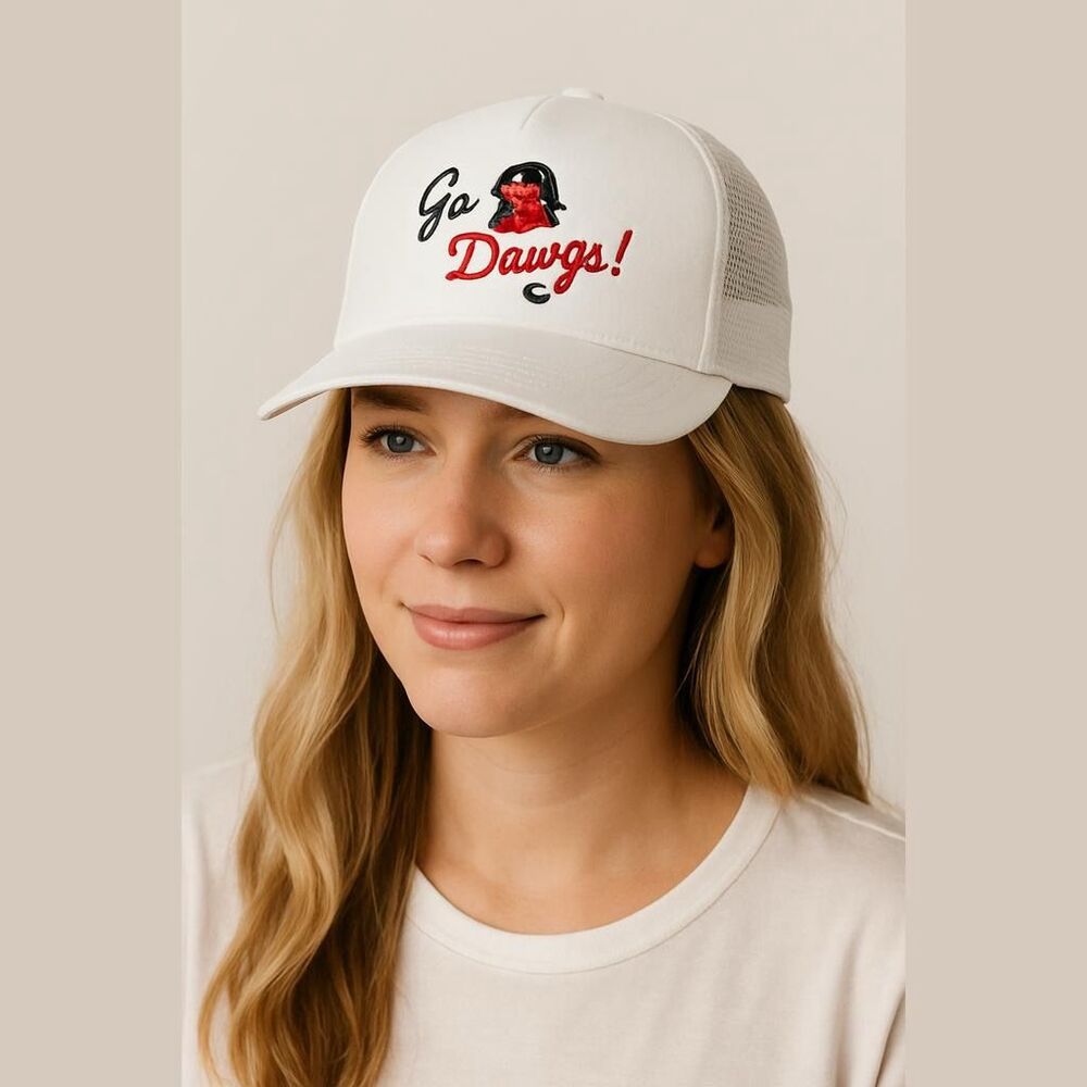 University of Georgia Bulldogs Trucker Cap - White/Gray (Minor Flaw)